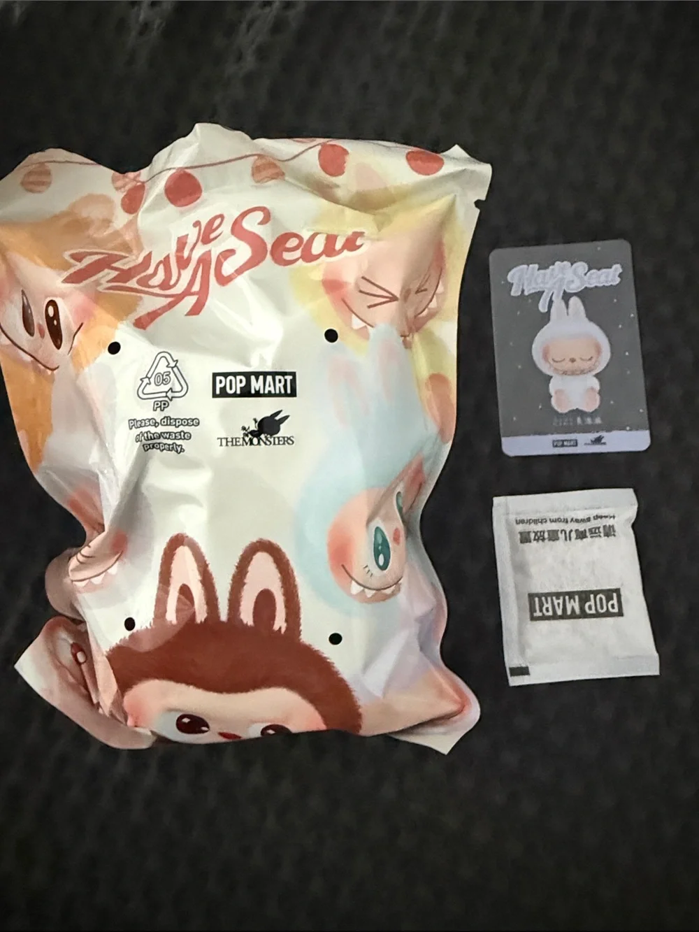 Have A Seat Labubu Plush - Zizi - Open Box, Sealed Bag